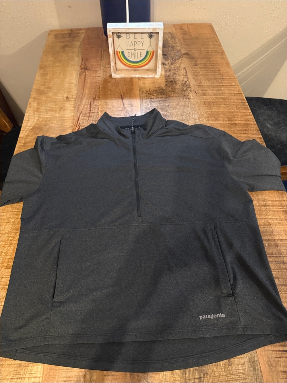 Patagonia Black/charcoal gray Half-Zip Performance Pullover